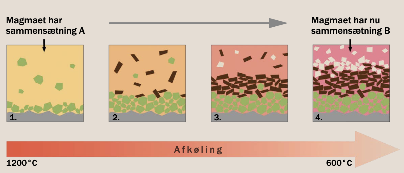 Magmatisk differentiering — afkøling